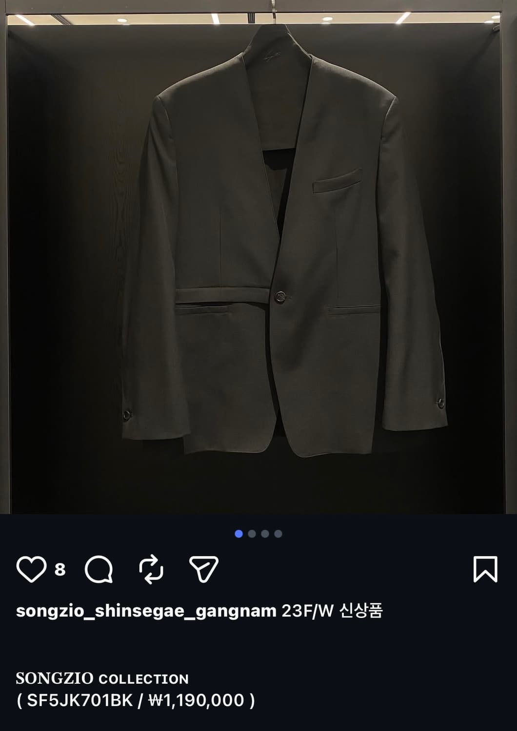 송지오 시그니처 어시메트릭 블레이저 상품이미지1