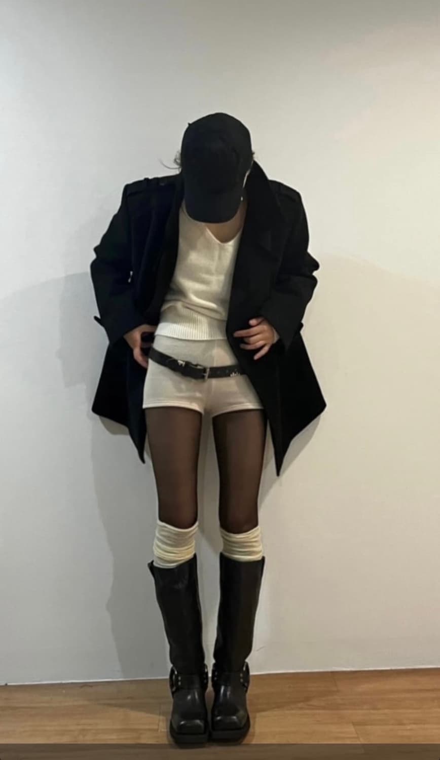 보헤미안서울 하이넥 하프 코트 상품이미지3