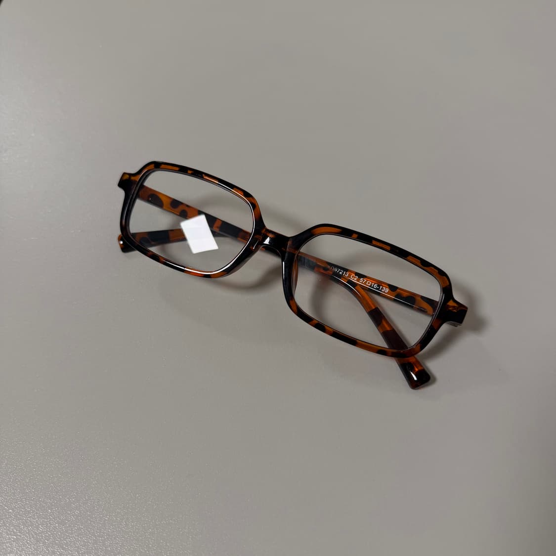 vintage 레오파드 호피 스퀘어 뿔테 안경 상품이미지1