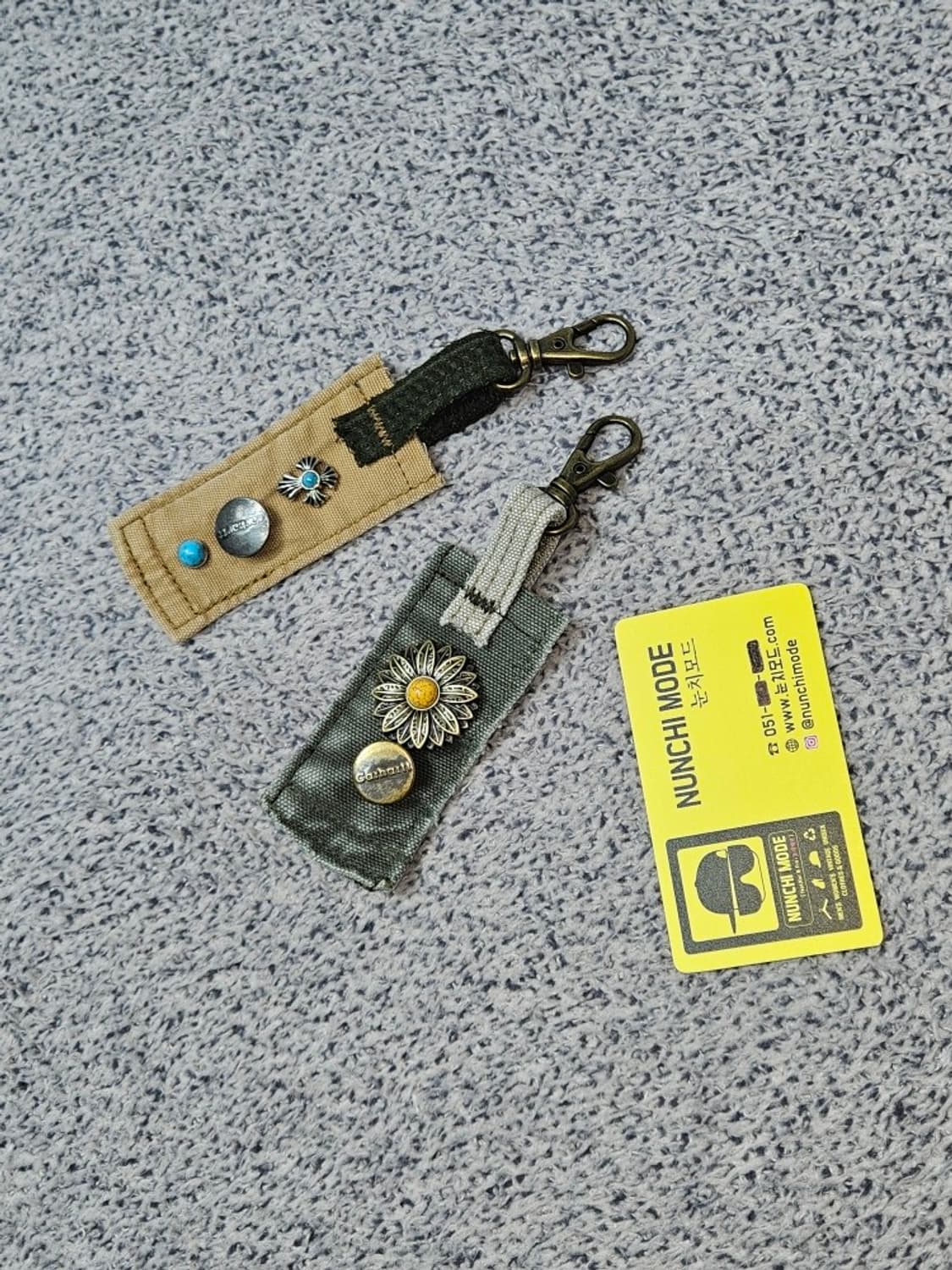 칼하트 버튼 핸드메이드 커스텀 카라비너 키링 / 11905 상품이미지6