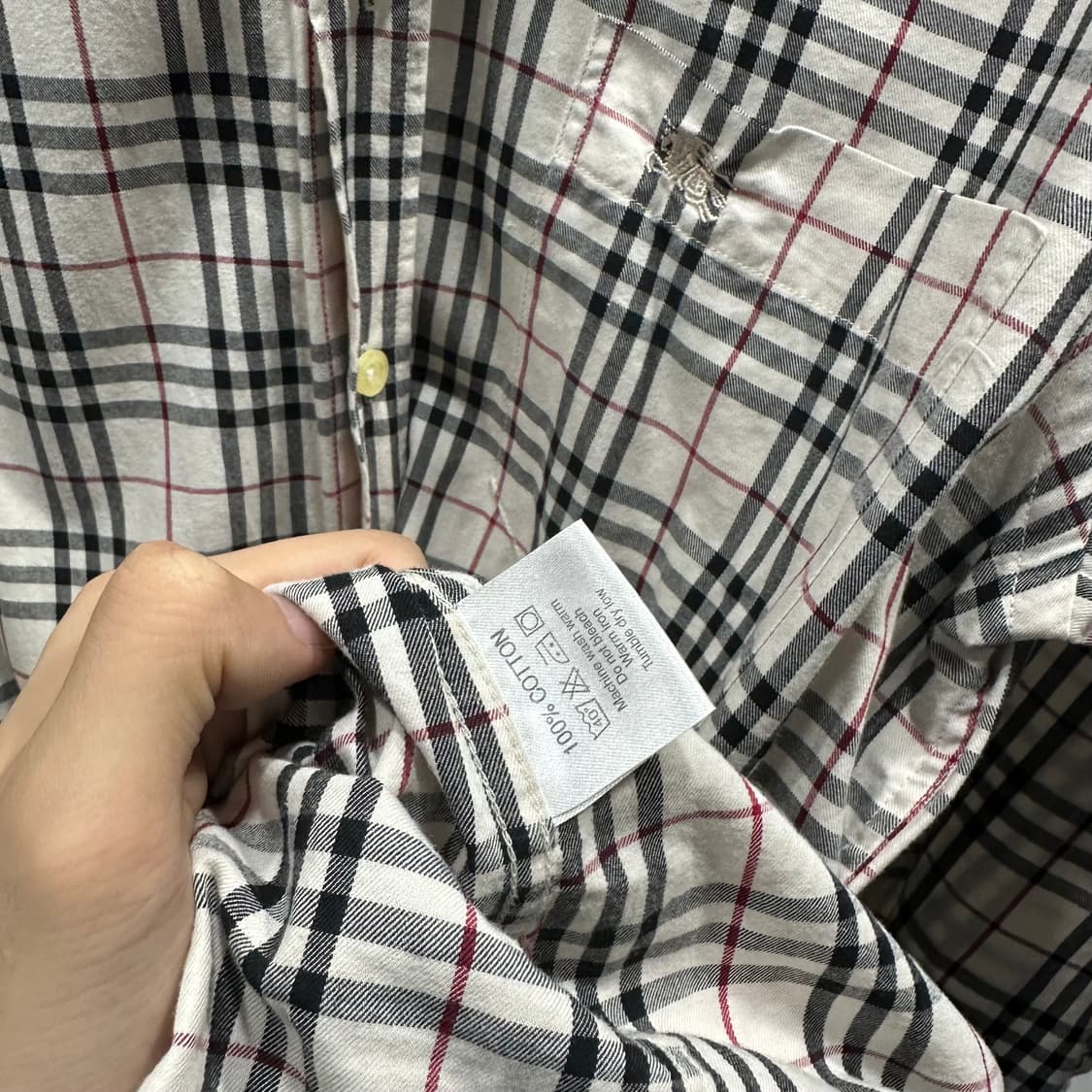 버버리 체크 셔츠 상품이미지5