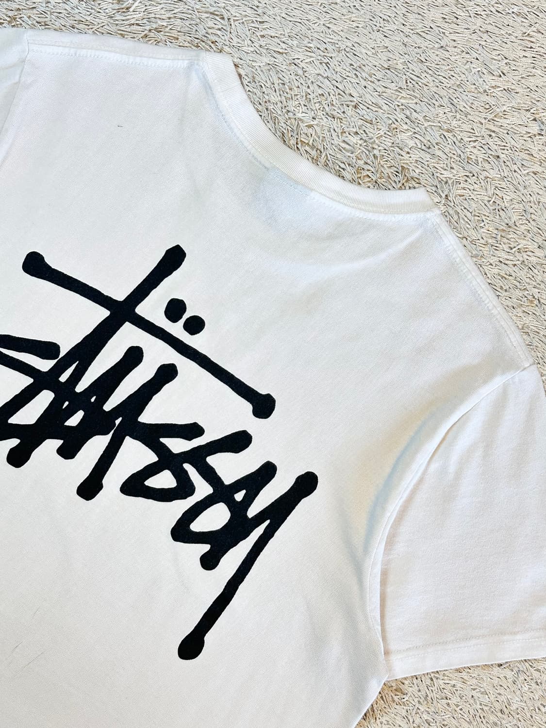 스투시 STUSSY 베이직 로고 반팔 티셔츠 화이트 상품이미지4