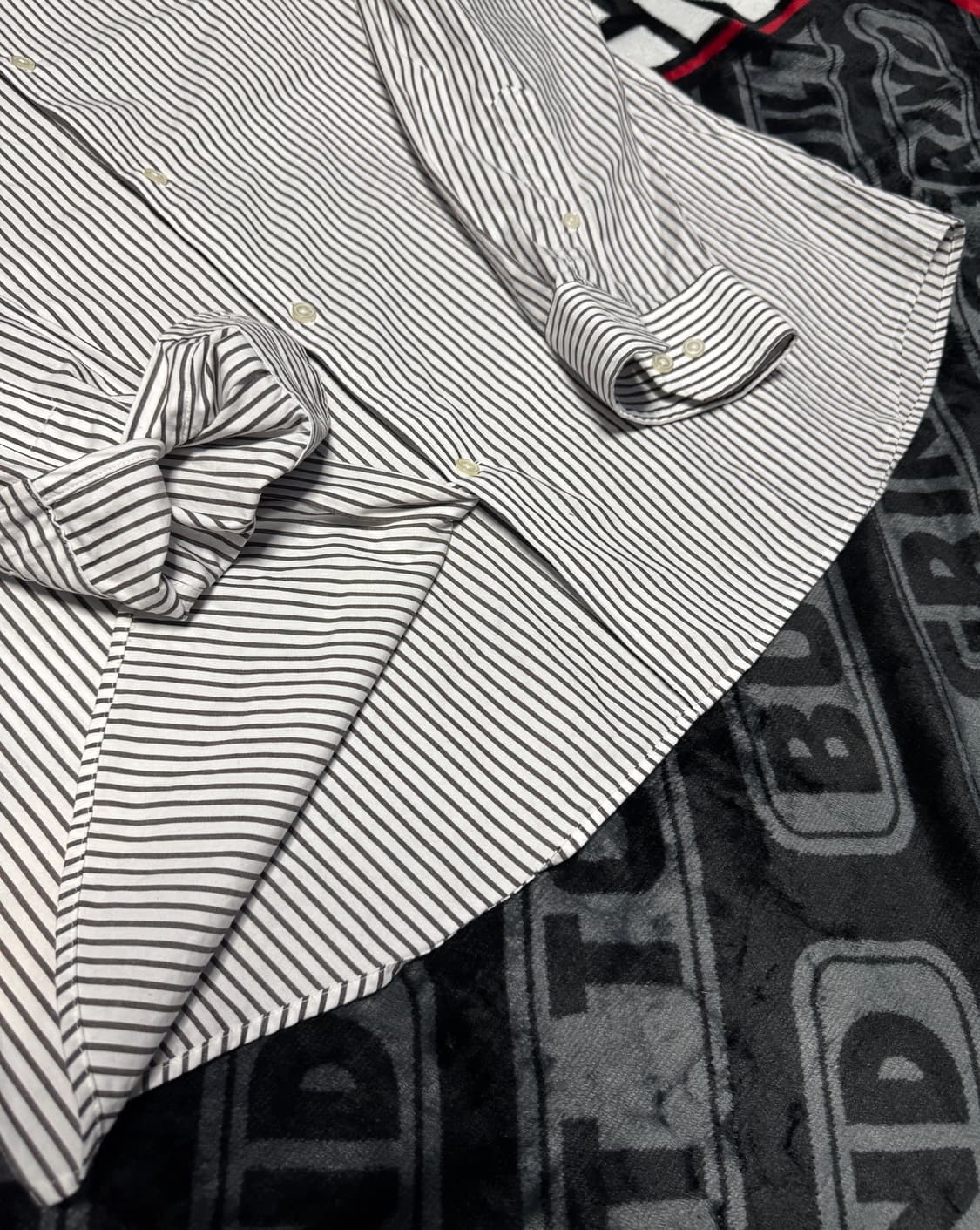 바나나 리퍼블릭 슬림 핏 드레스 셔츠 브라운 스트라이프 상품이미지6