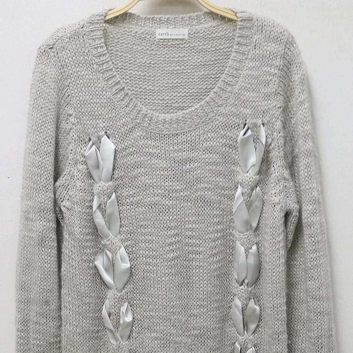 EARTH MUSIC 발레코어 리본 울 혼방 롱  니트 64326 상품이미지3