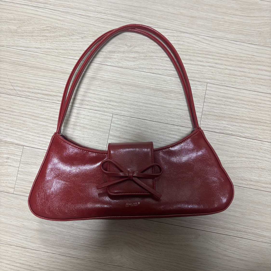 티티맙 리본 스몰 바게트백 레드 상품이미지5