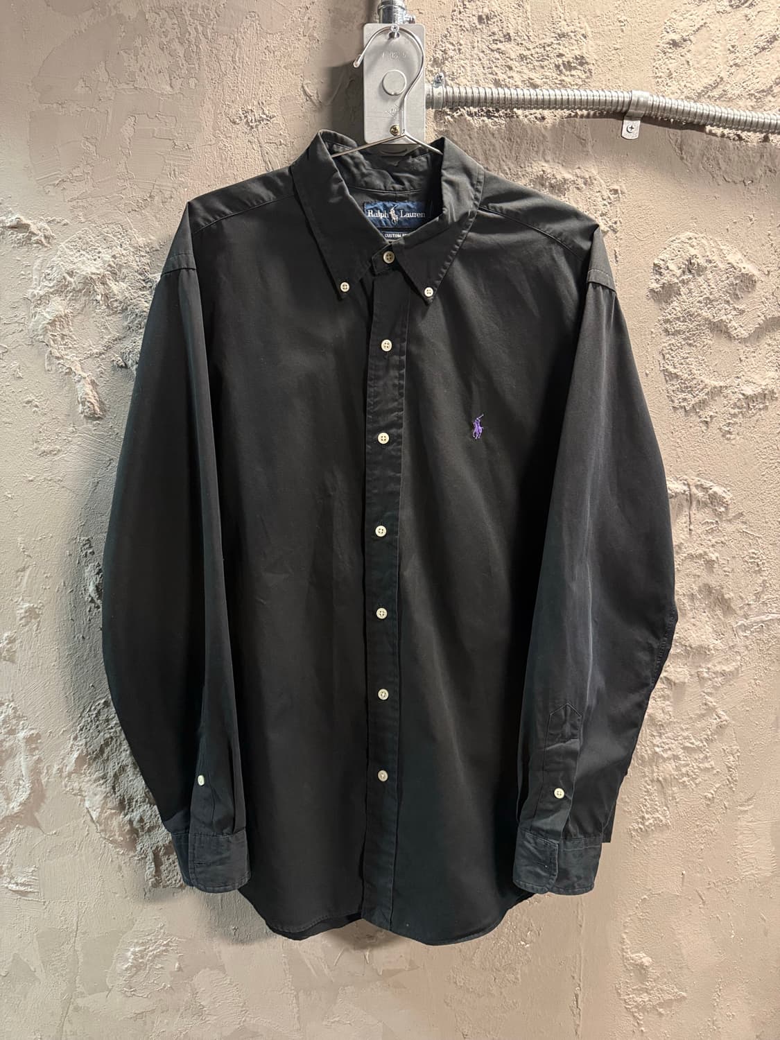 폴로 랄프로렌 POLO  커스텀핏 옥스포드 셔츠 블랙 XL 상품이미지1