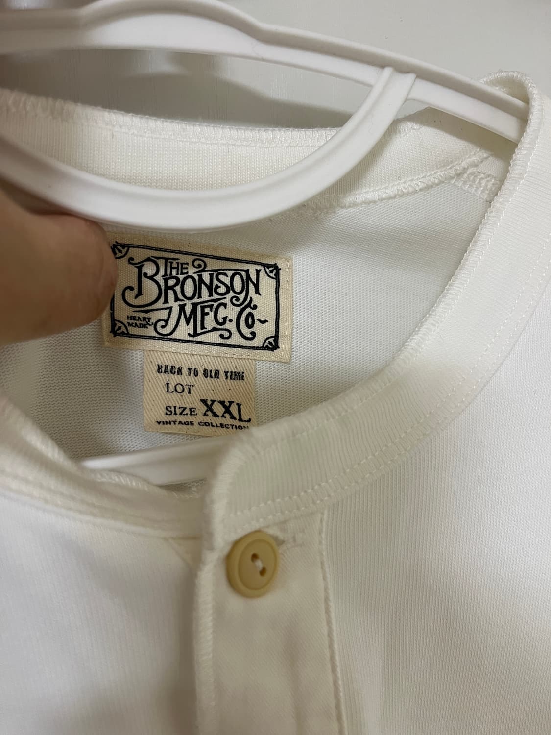 브론슨 BRONSON 헨리넥 화이트,아이보리 XXL사이즈 상품이미지4