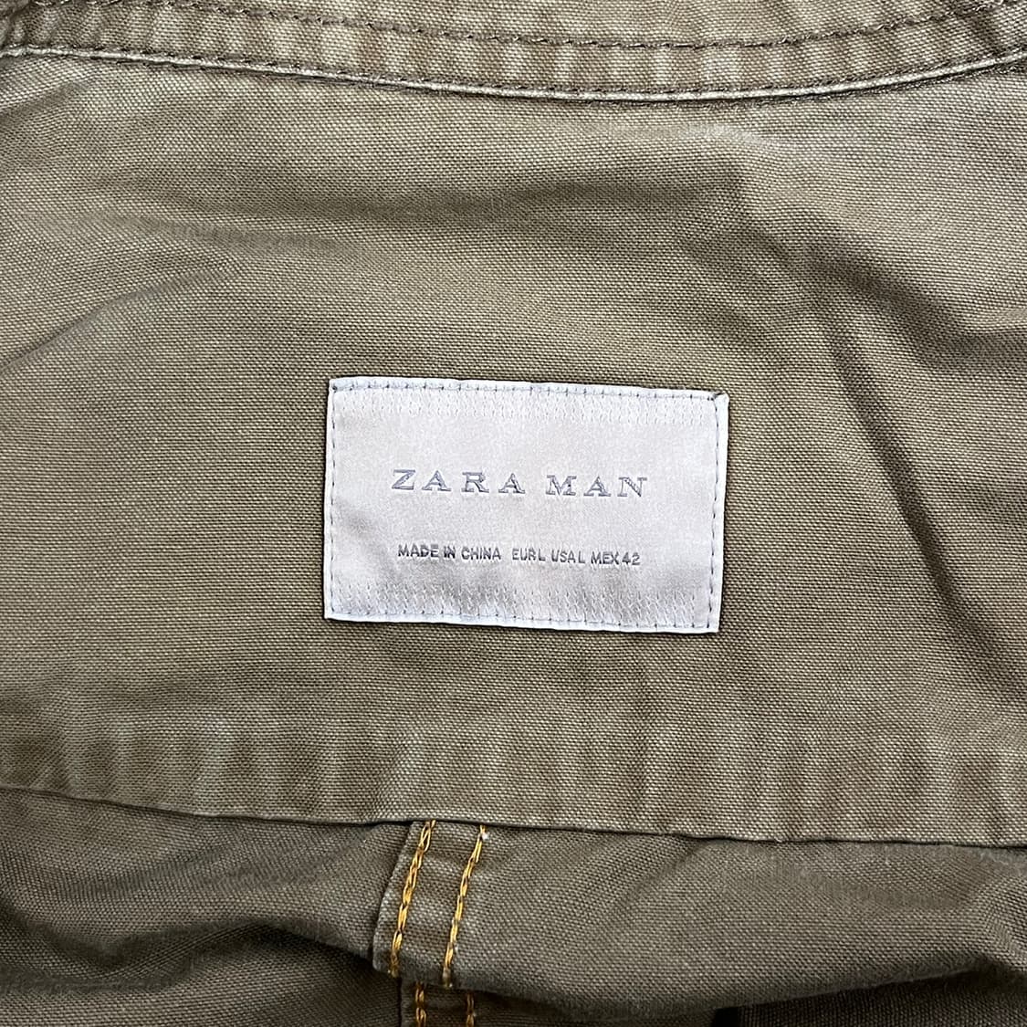 [정품] 자라 카키색 셔츠 남방 b19 상품이미지5