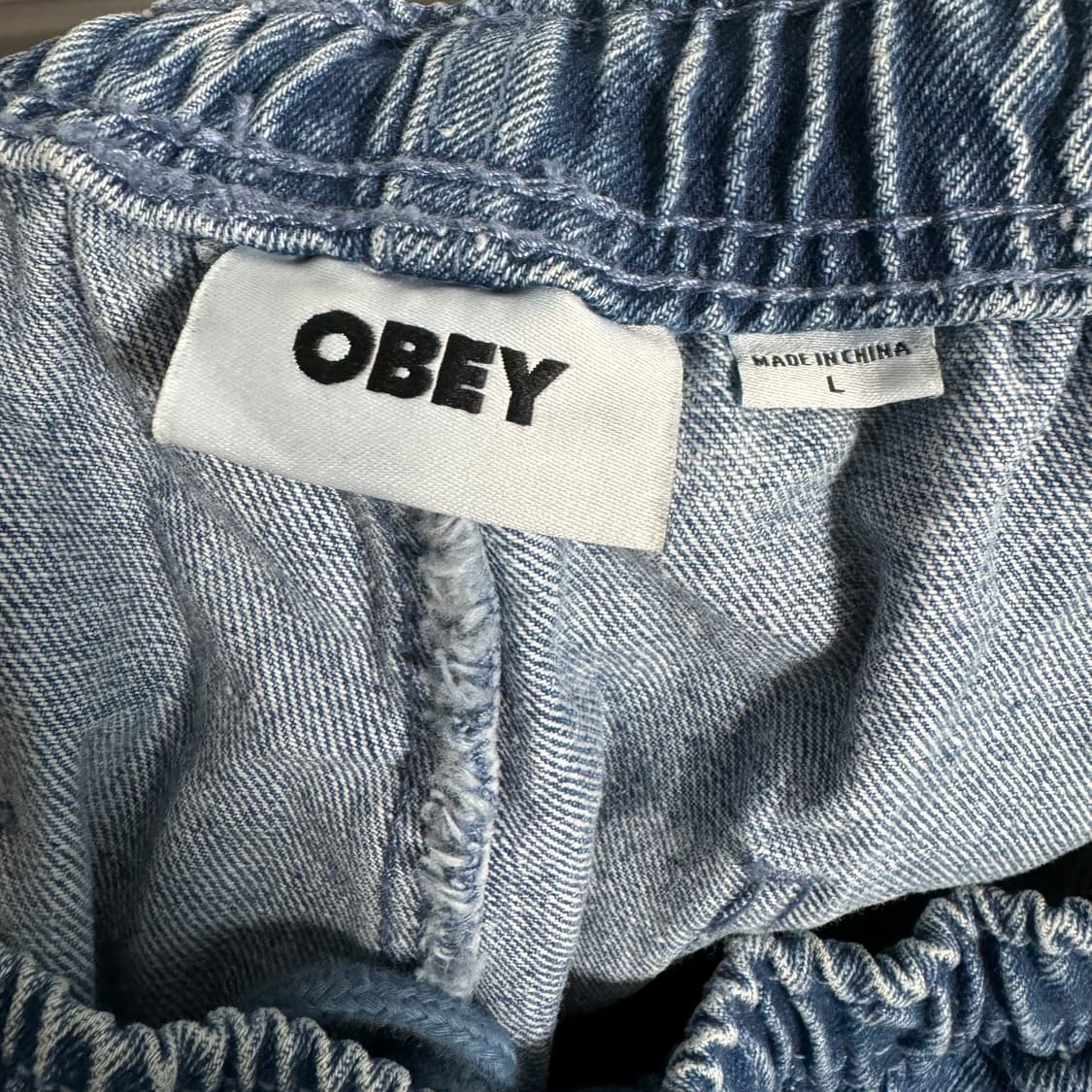 OBEY 데님 이지 팬츠 라이트 인디고 L 상품이미지5