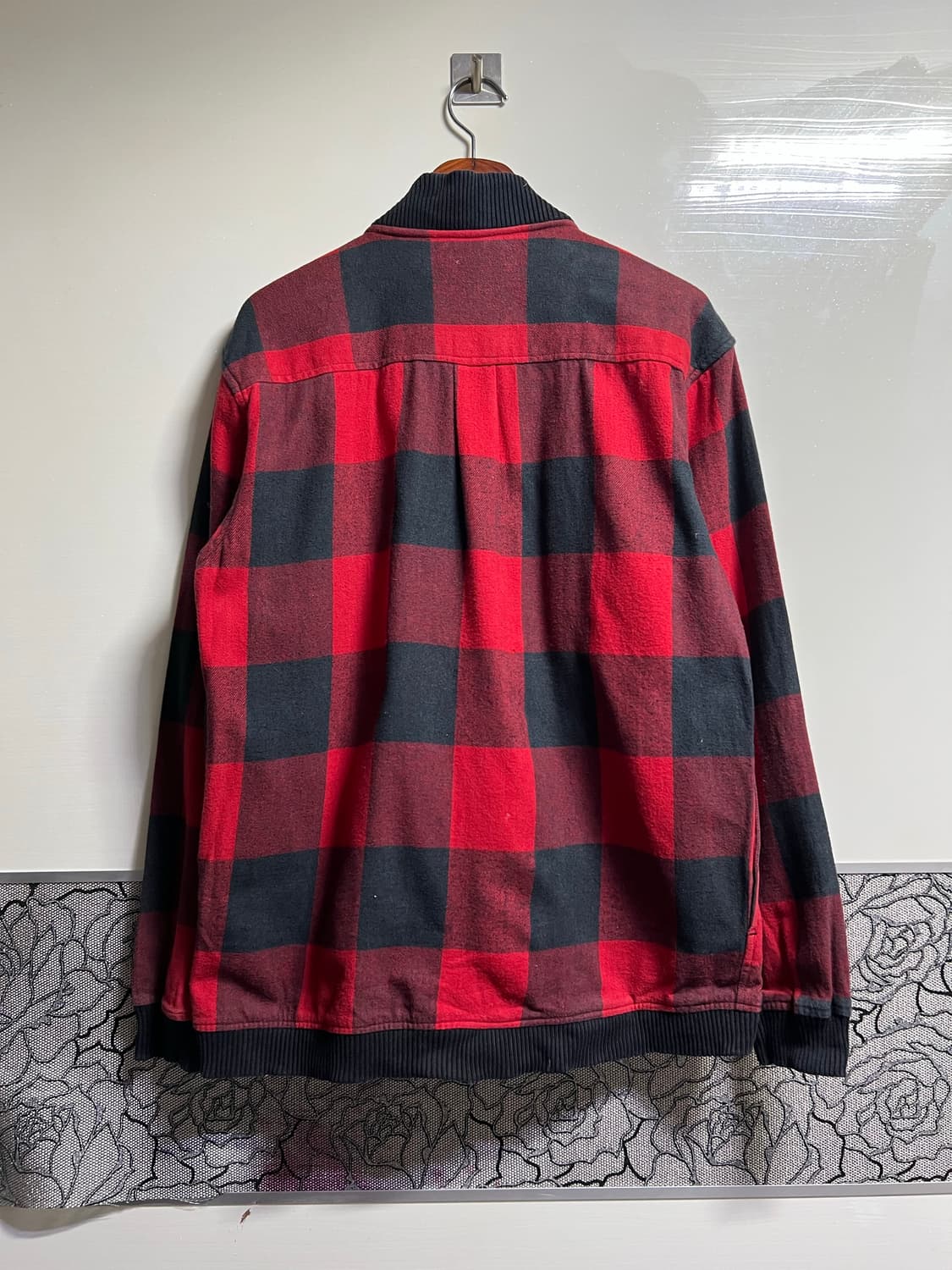 울리치 레드/블랙 체크 봄버 자켓 상품이미지7