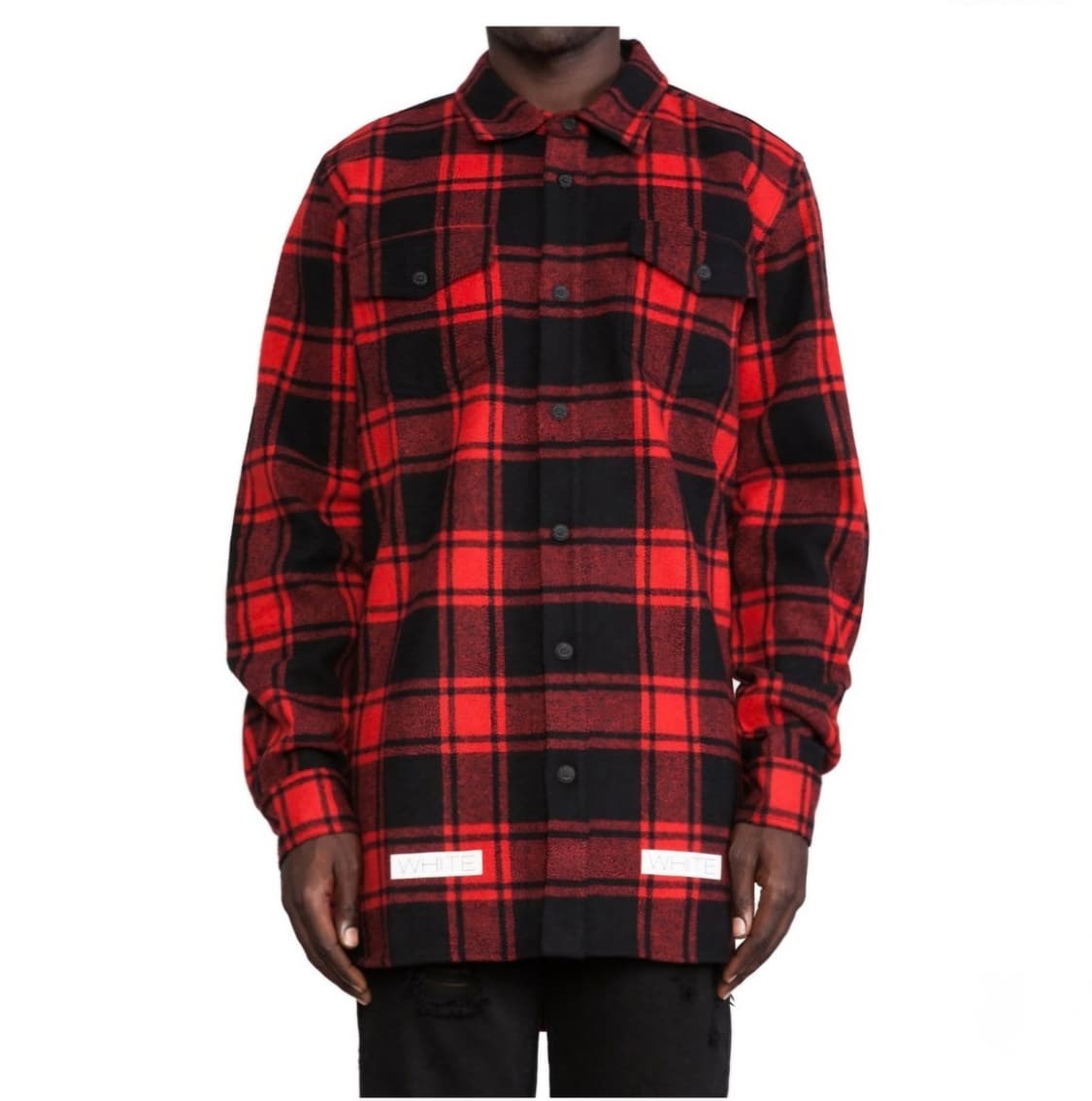 [100]오프화이트 13브러쉬 플란넬 체크 셔츠 상품이미지2