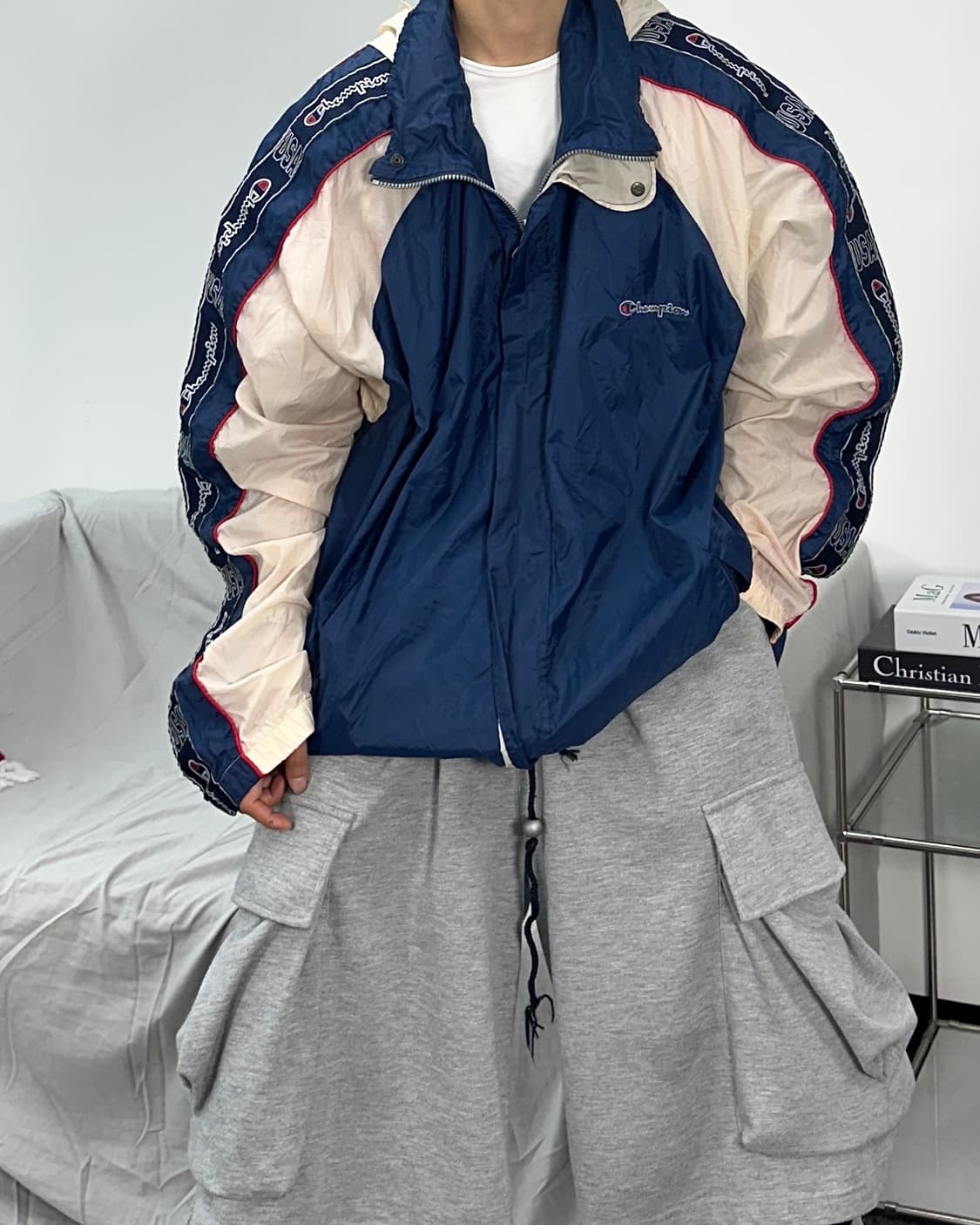 챔피온 00s USA 빅로고 바람막이 2XL 상품이미지2