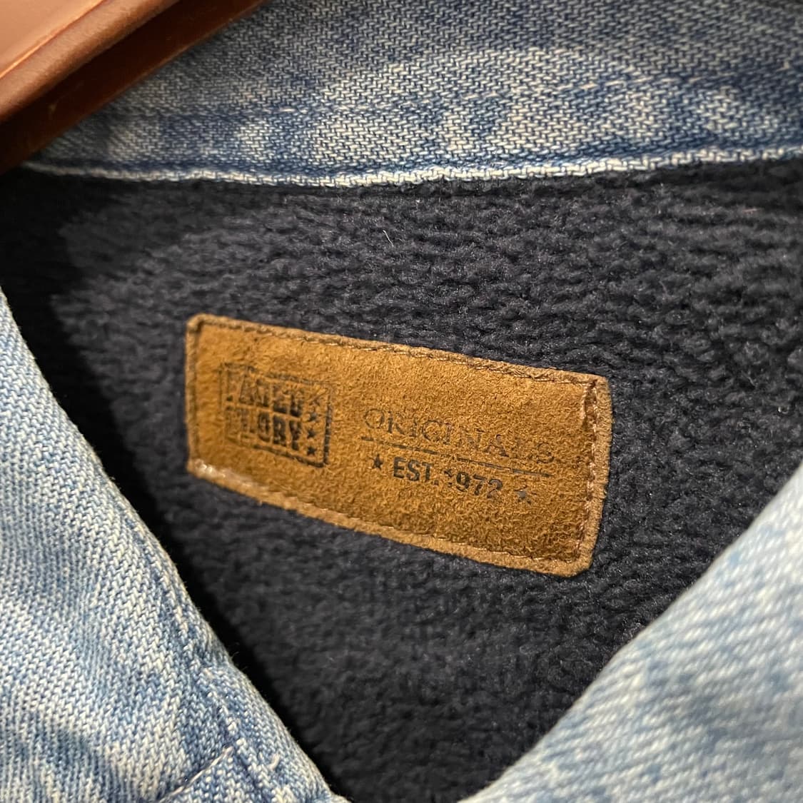 USA VINTAGE 데님 셔츠 자켓 쉐르파 안감 투포켓 디테일 중청 상품이미지5