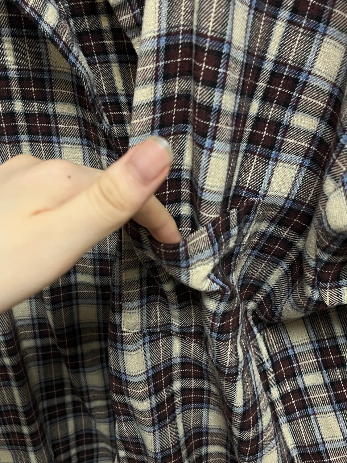 체크 브라운 가을 셔츠 상품이미지4