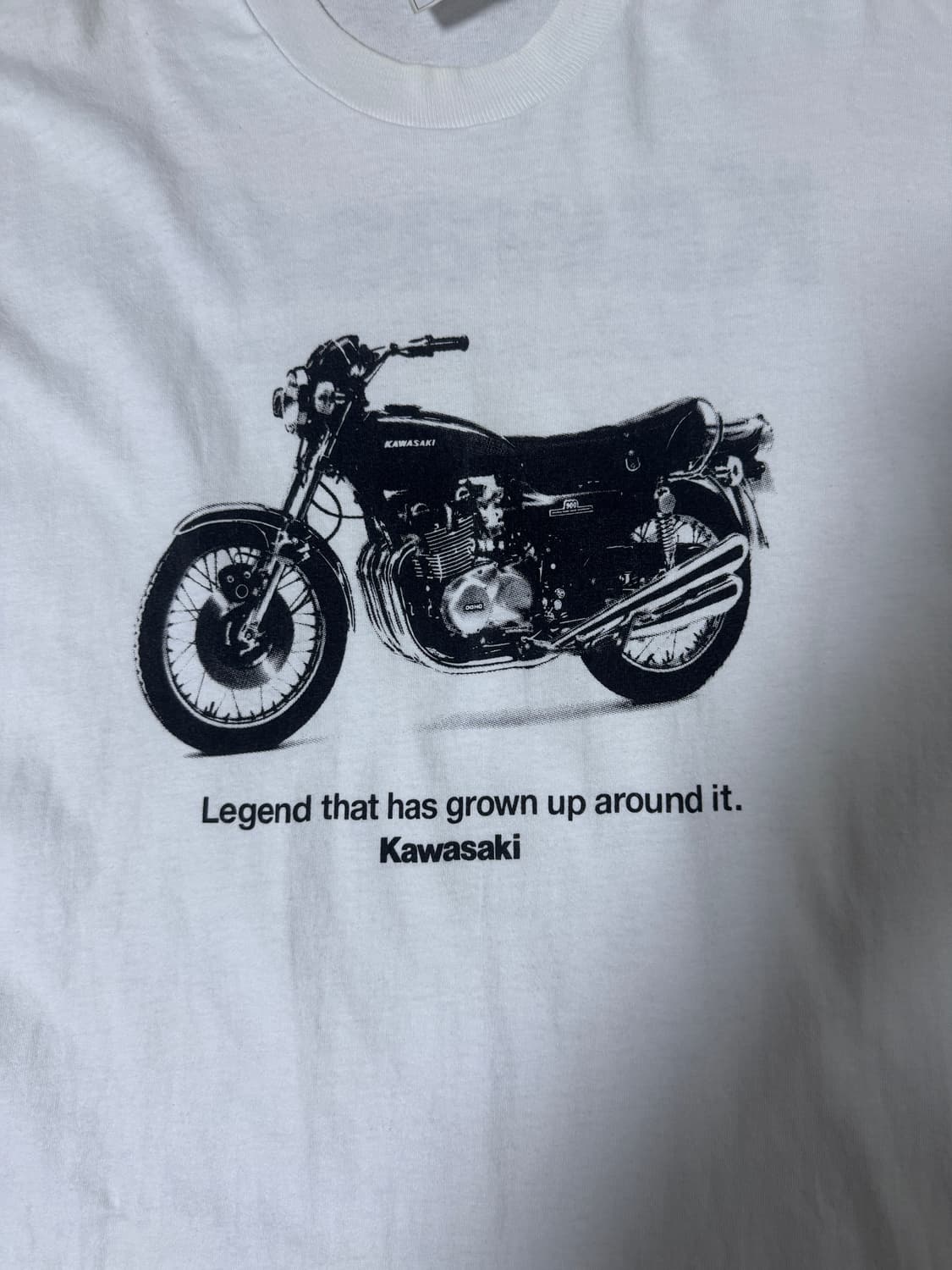 90s usa kawasaki 오토바이 슬로건 프린트 티셔츠 상품이미지1