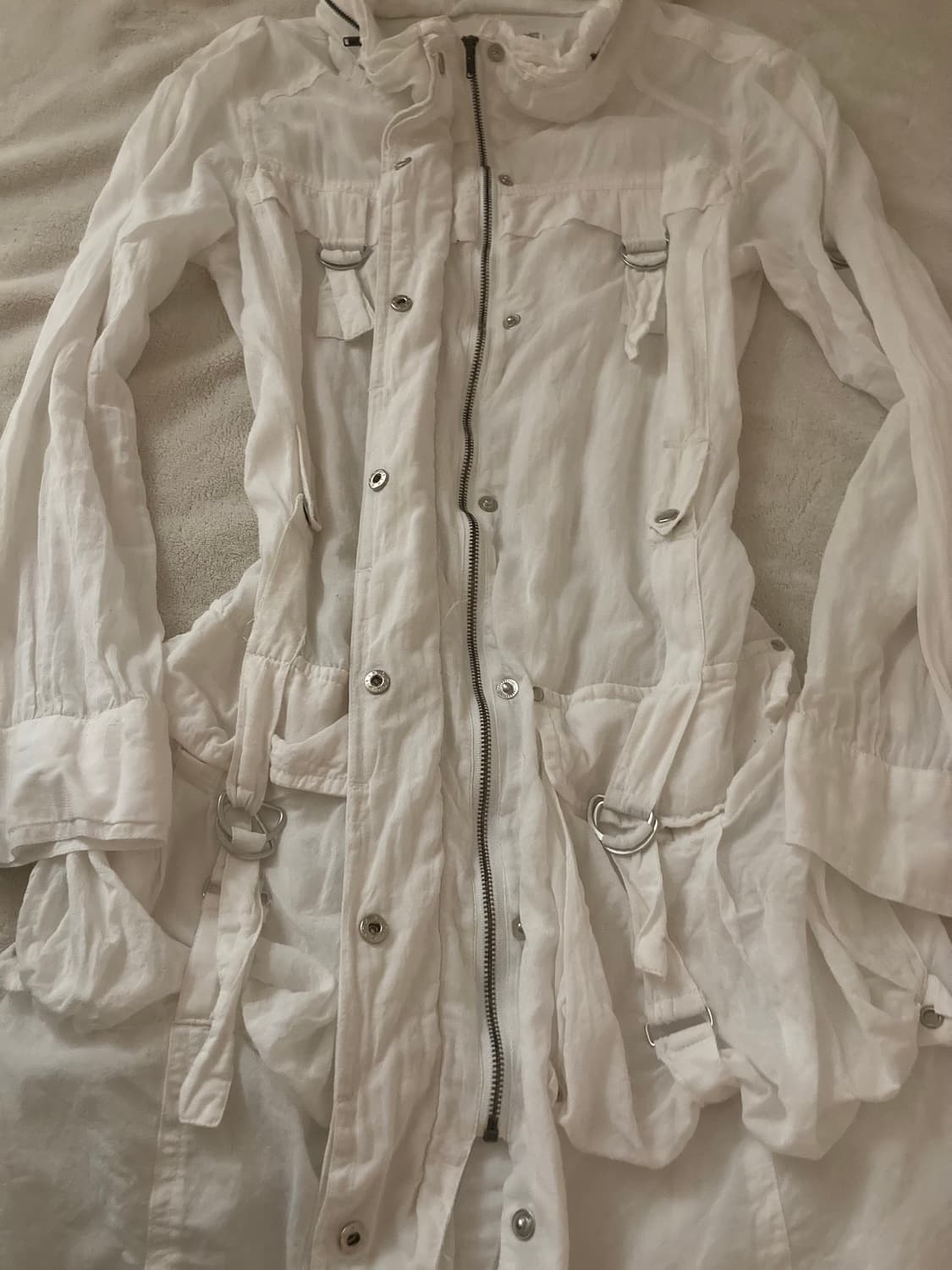 white utility pocket see-through jk 상품이미지6