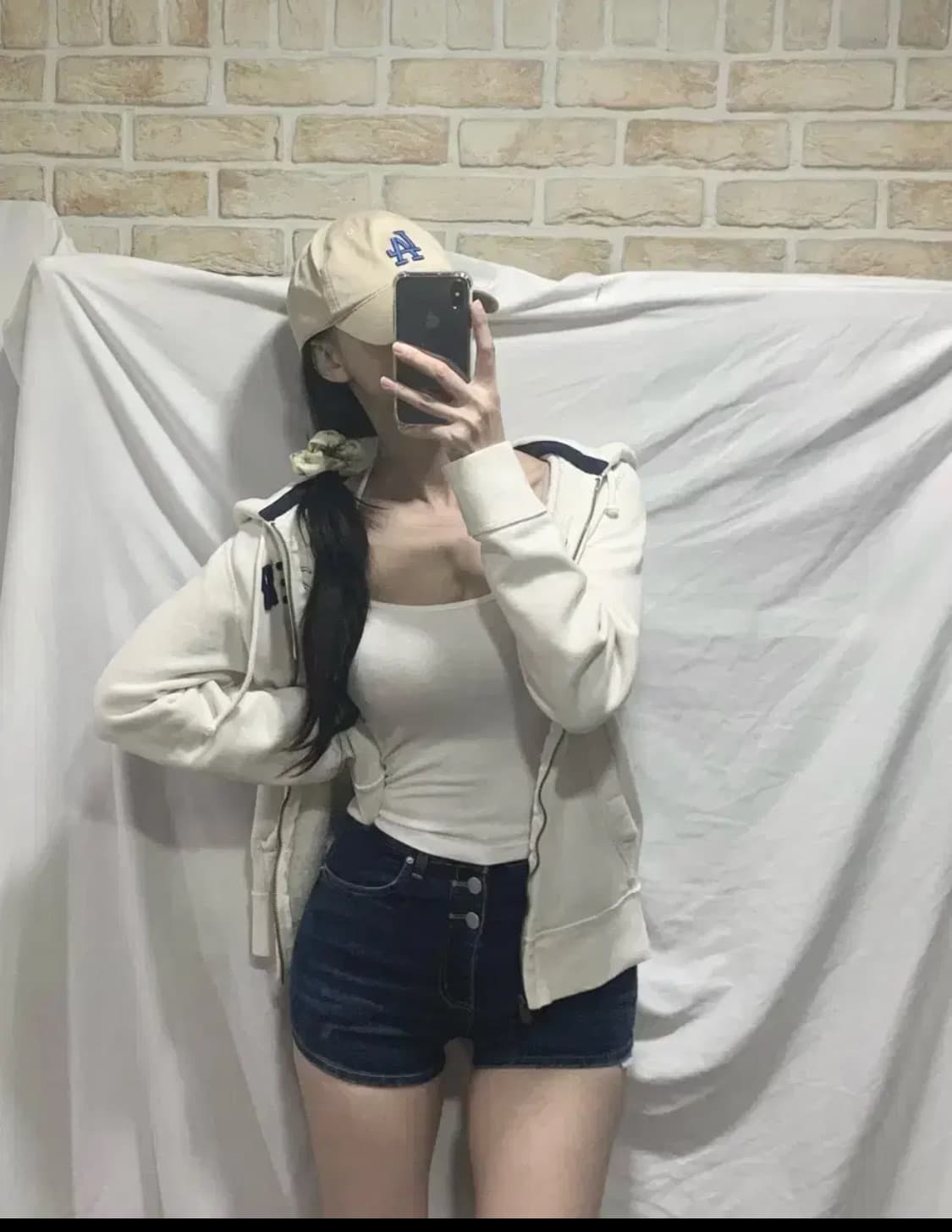 홀리스터 후드집업,S, 화이트 상품이미지4