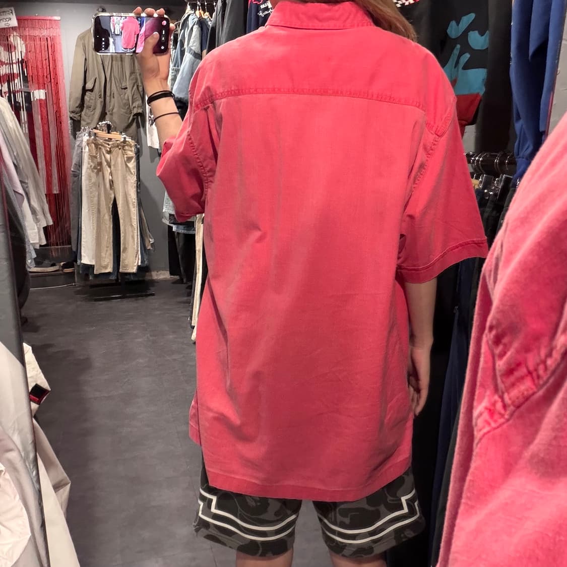 Carhartt 칼하트 반팔 셔츠 핑크 상품이미지4