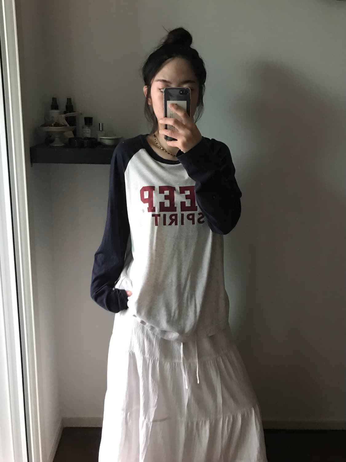 지프 중앙 프린팅 나그랑 긴팔 슬리브티 상품이미지3