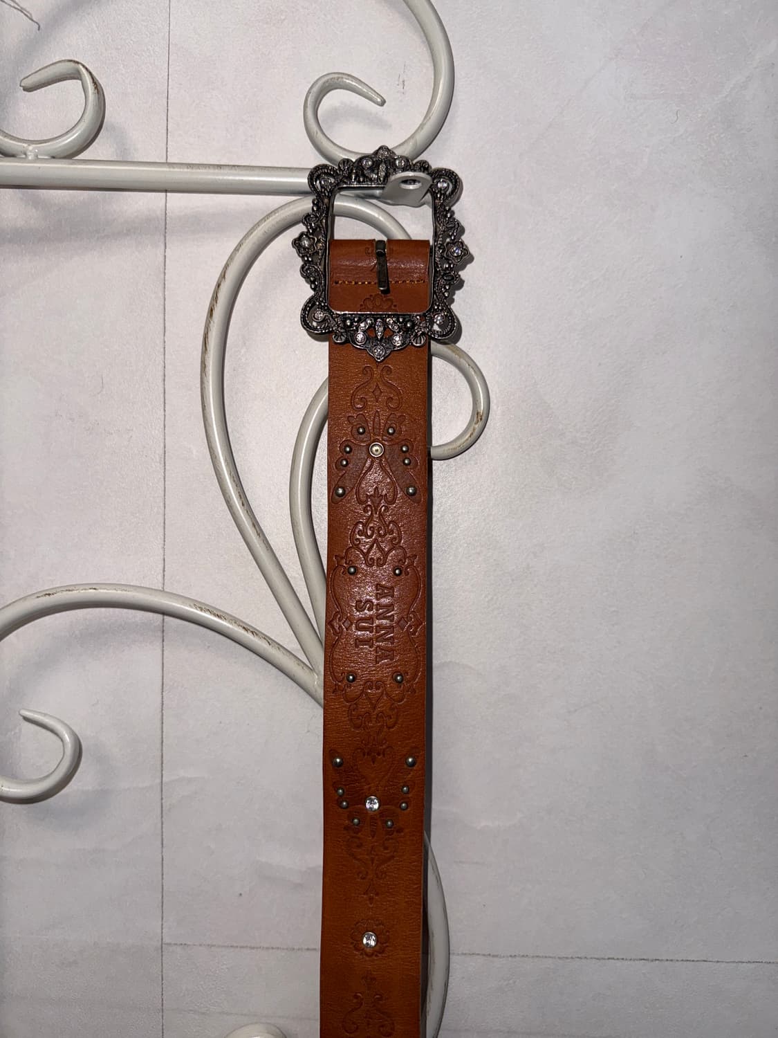 Anna Sui brown oriental fairy cubic belt 상품이미지4