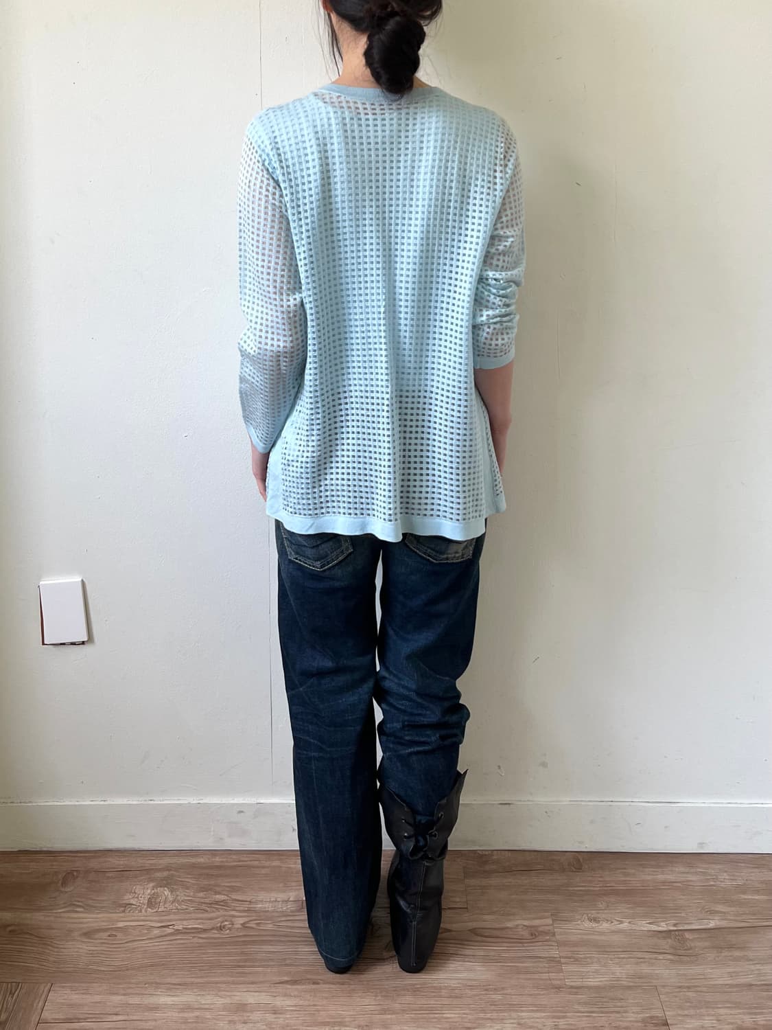 DoCLASSE 스카이 블루 시스루 가디건 상품이미지10