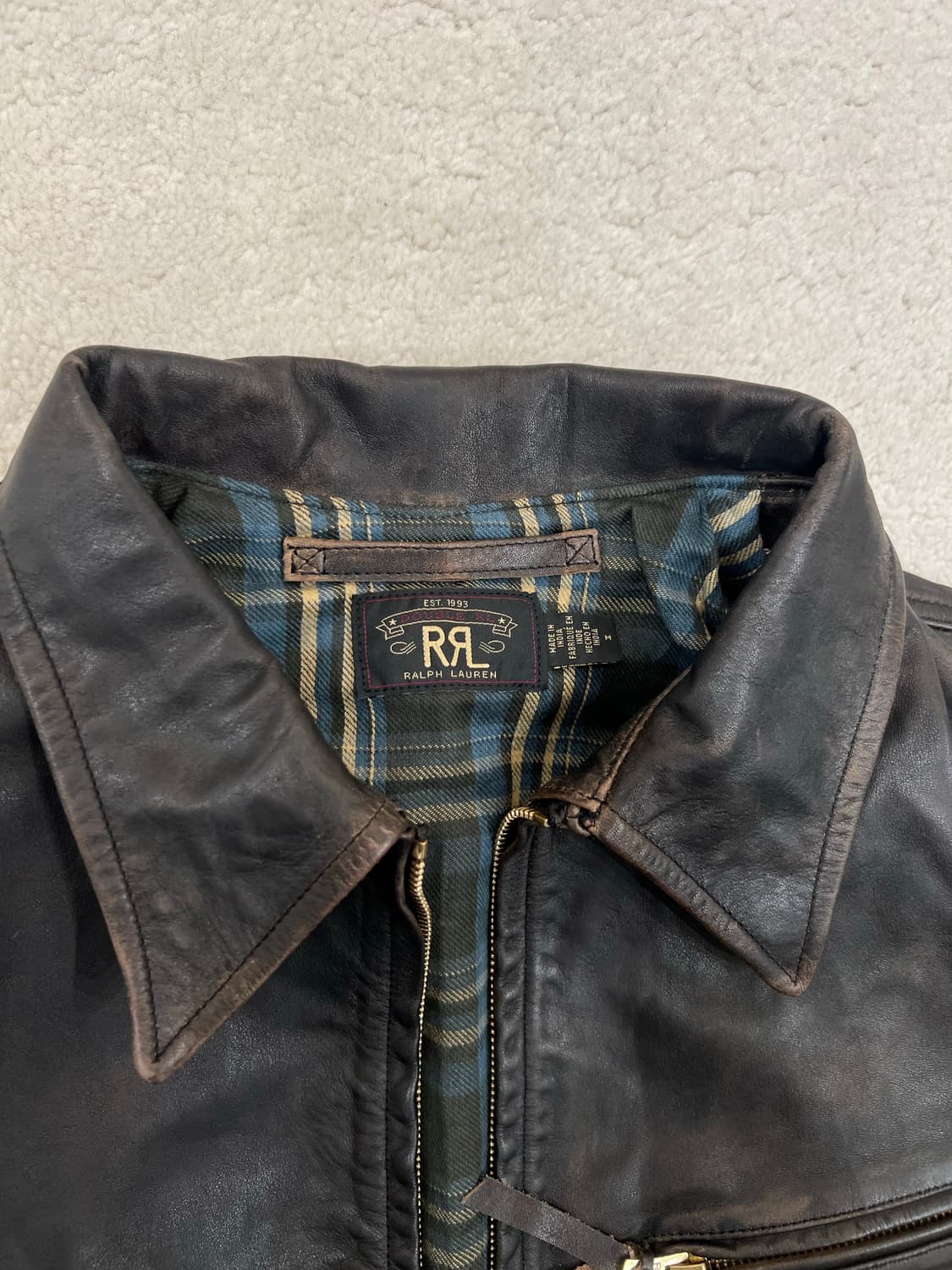 더블알엘 뉴스보이 가죽 자켓 상품이미지4