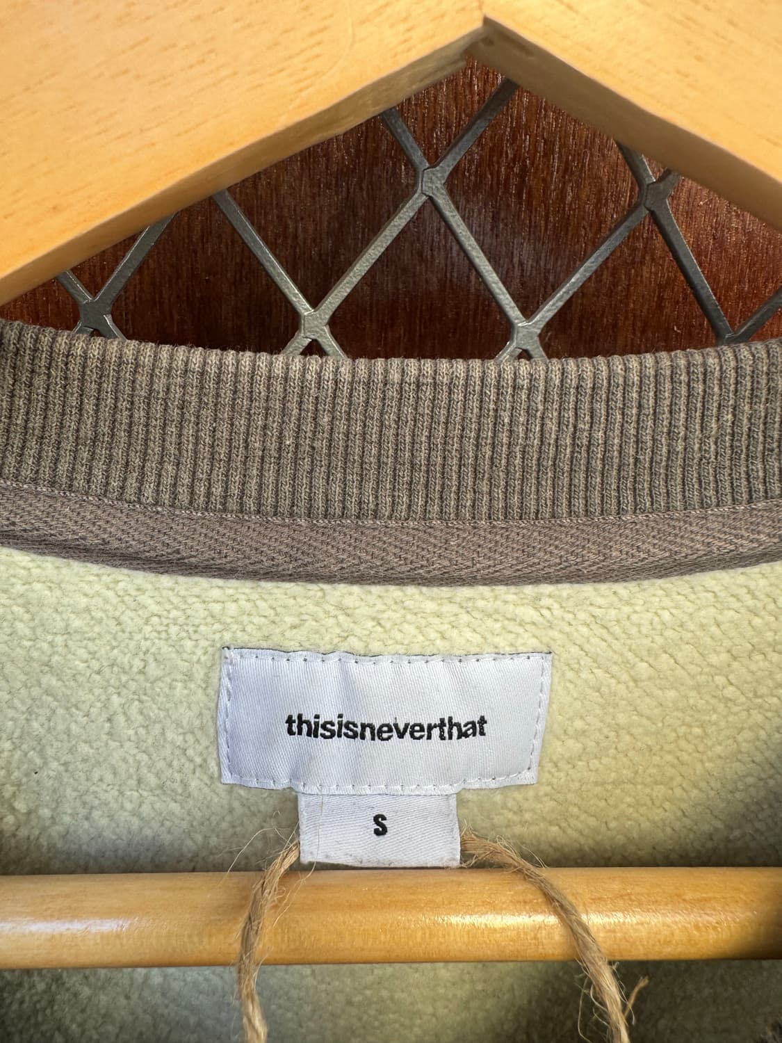 디스이즈네버댓 아치로고 핑크 체크 기모 맨투맨 스웻셔츠 S 상품이미지4