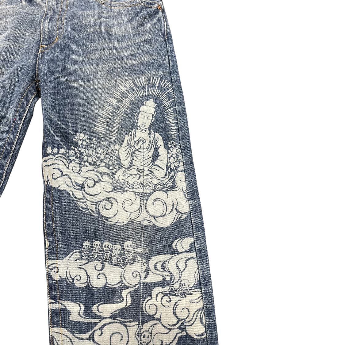 풍천상점 오리엔탈 그래픽 데님팬츠 상품이미지4
