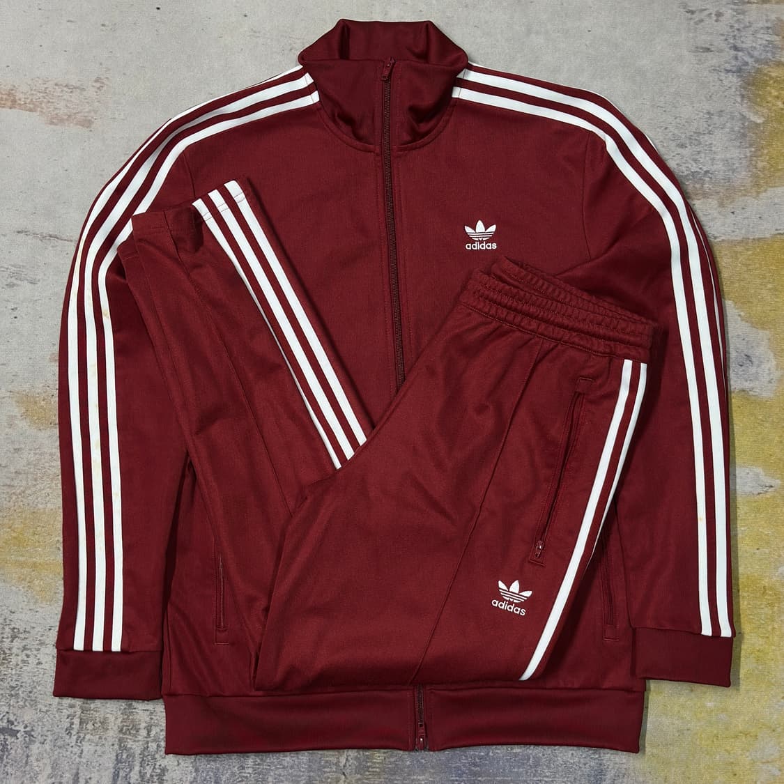 아디다스 베켄바우어 버건디 트랙세트 XL 상품이미지1