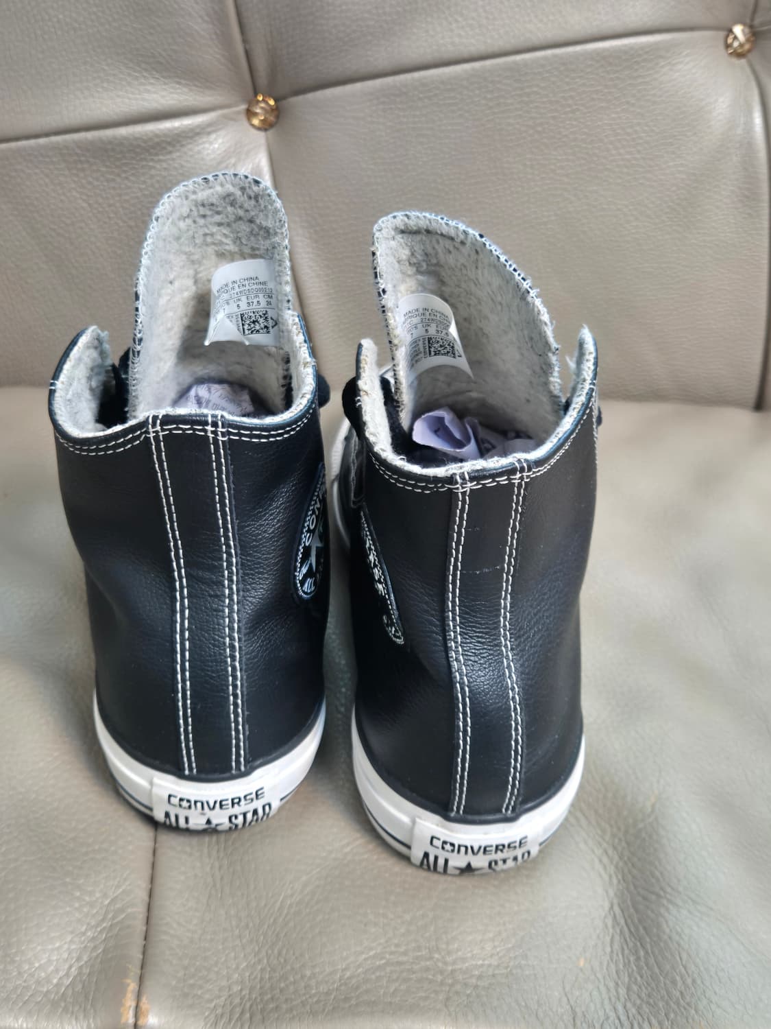 컨버스 올스타 척테일러 하이 가죽 시어링 양털 여자 240 상품이미지5