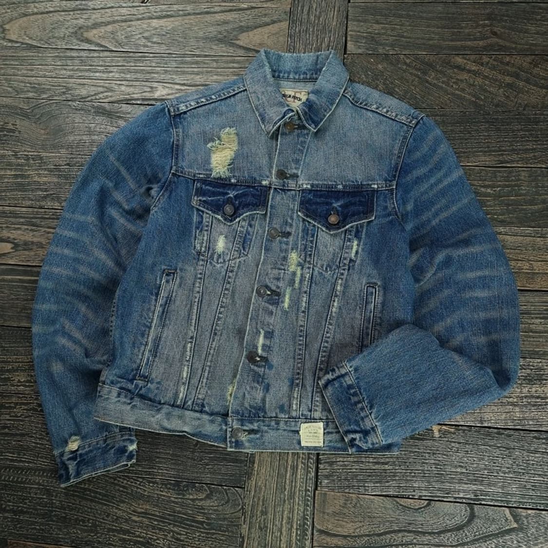 아베크롬비 빈티지 가공 데미지 슬림핏 데님 자켓 M18922 상품이미지1