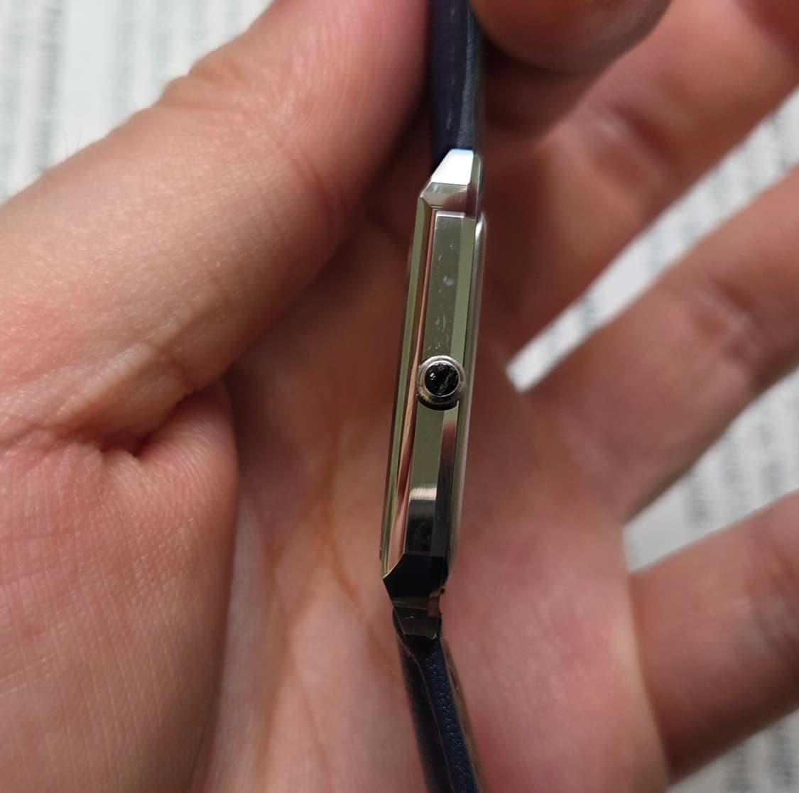 빈티지 세이코 돌체 사각탱크 텍스쳐 다이얼 칼침핸즈 논데이트 슬림쿼츠 상품이미지6