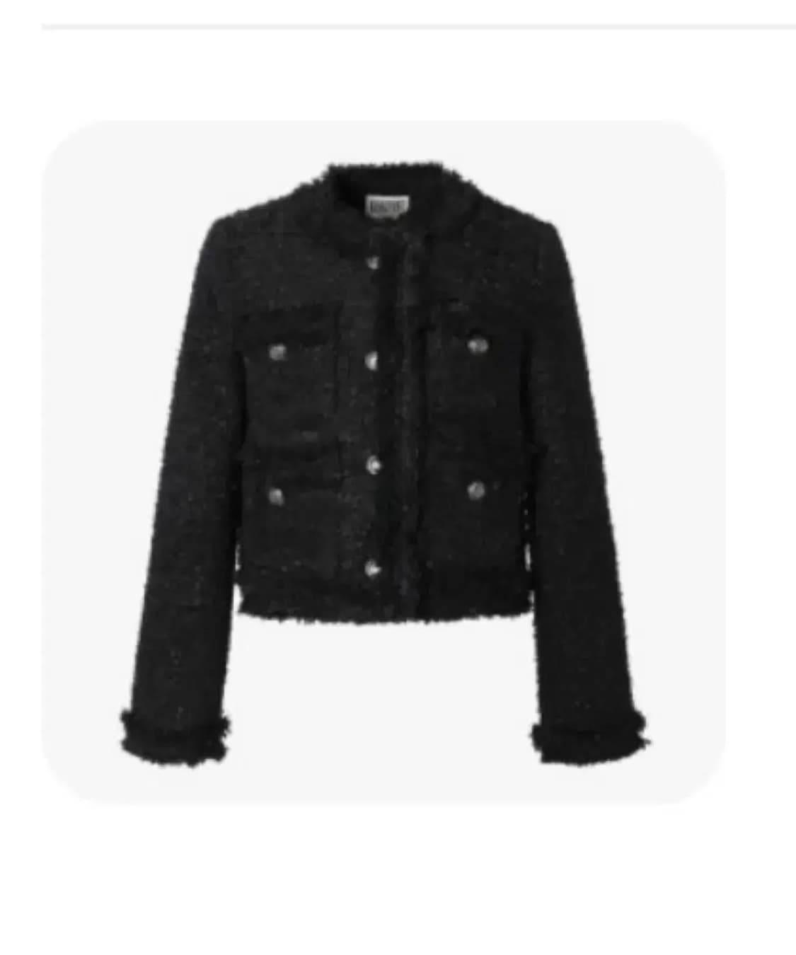 카키포인트 블랙 크롭 트위드 상품이미지1