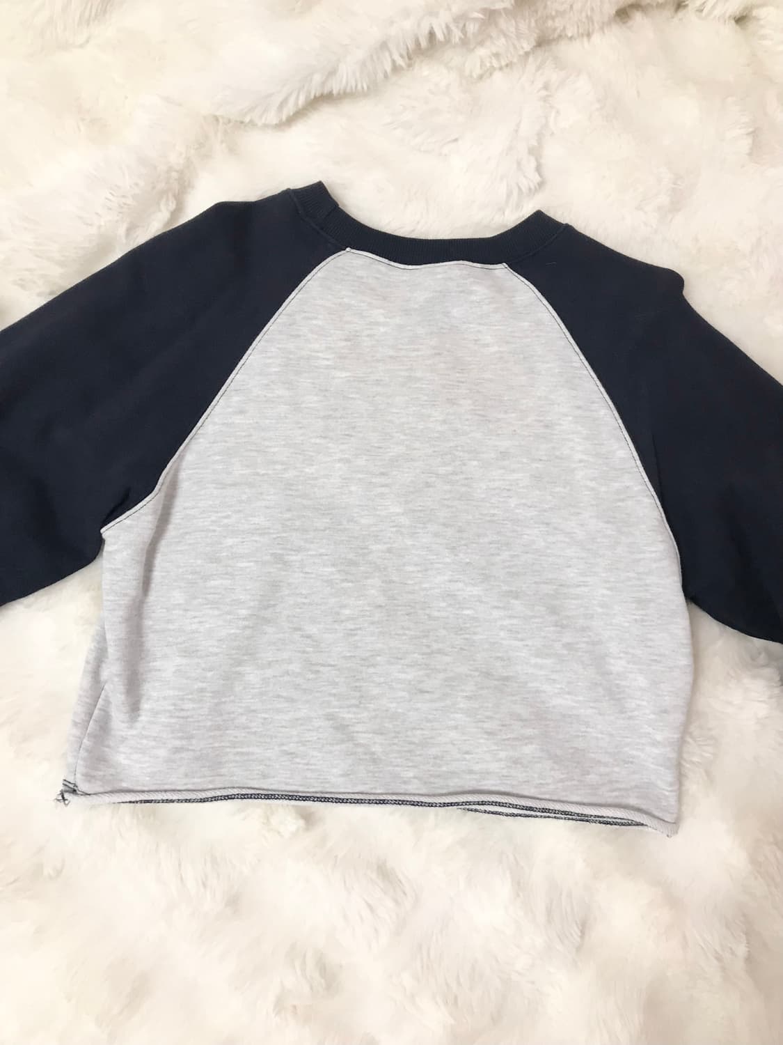 빈티지 크롭 맨투맨 큐빅 스포티  상품이미지3