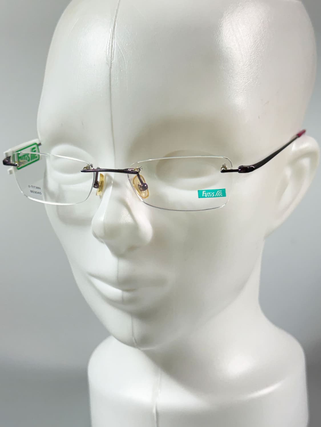 90s FUTIS 무테 스퀘어 메탈 빈티지 안경 상품이미지8