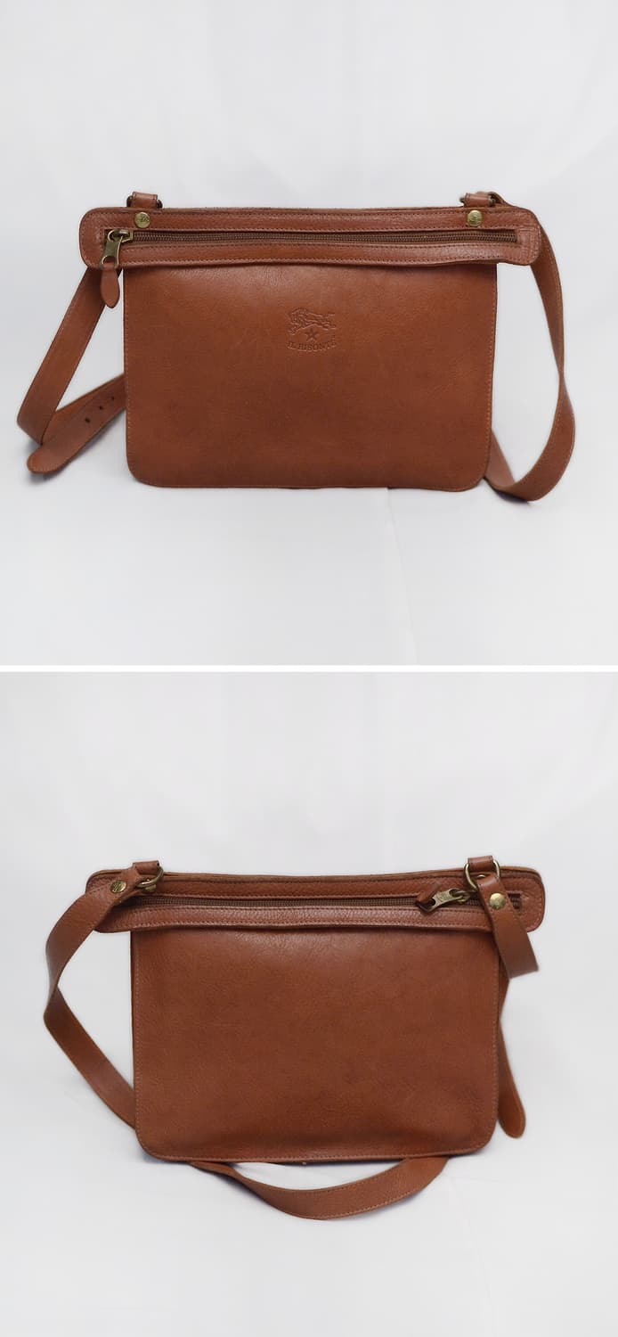 일비종떼 로니 더블 지퍼 트리오 포켓 가죽 숄더.크로스백 상품이미지3