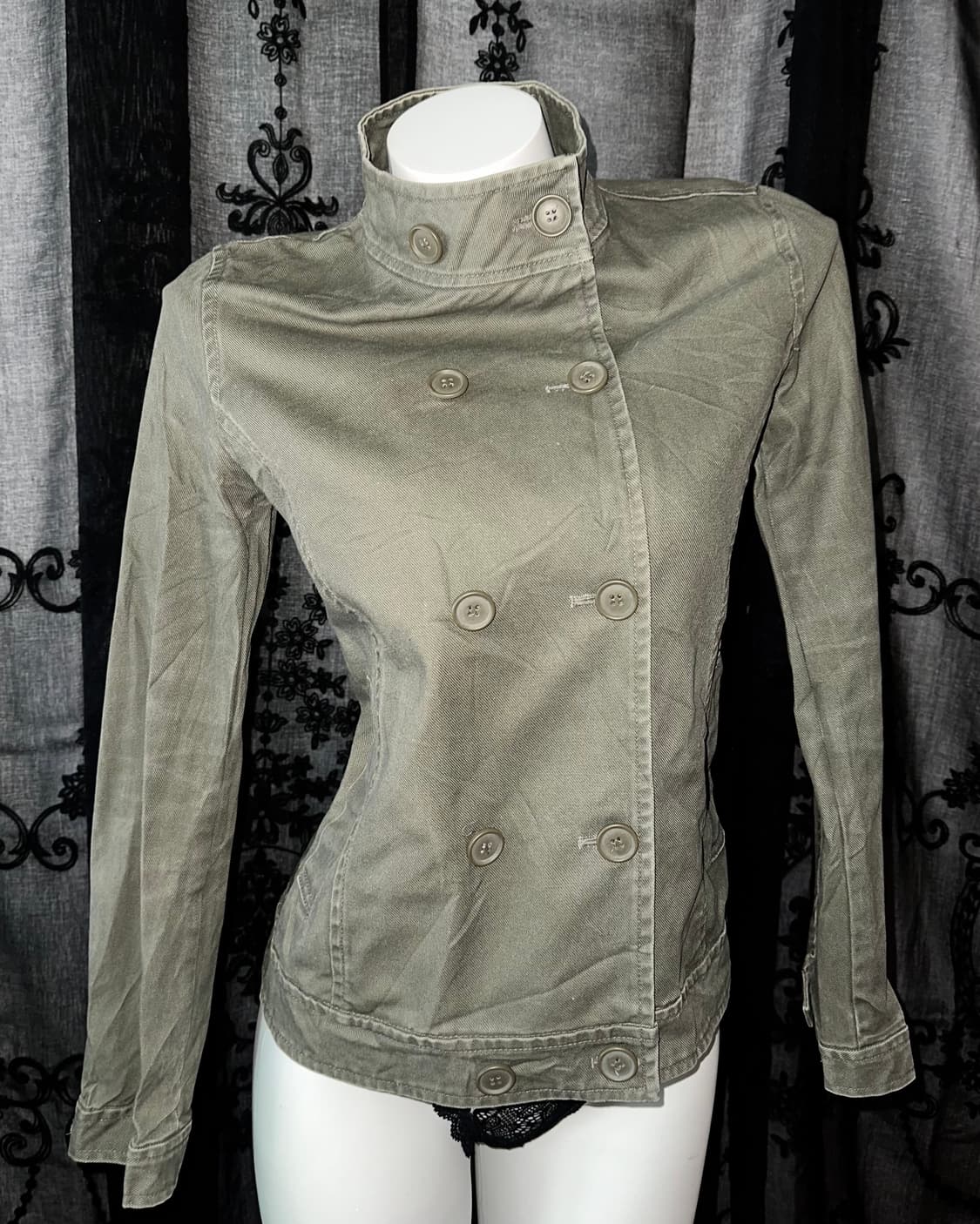 Khaki y2k jacket 상품이미지2