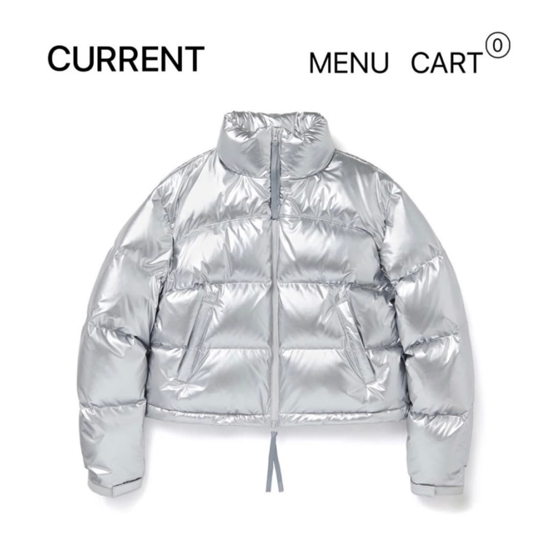 커렌트 숏 푸퍼 패딩 글로시 그레이 F 상품이미지1