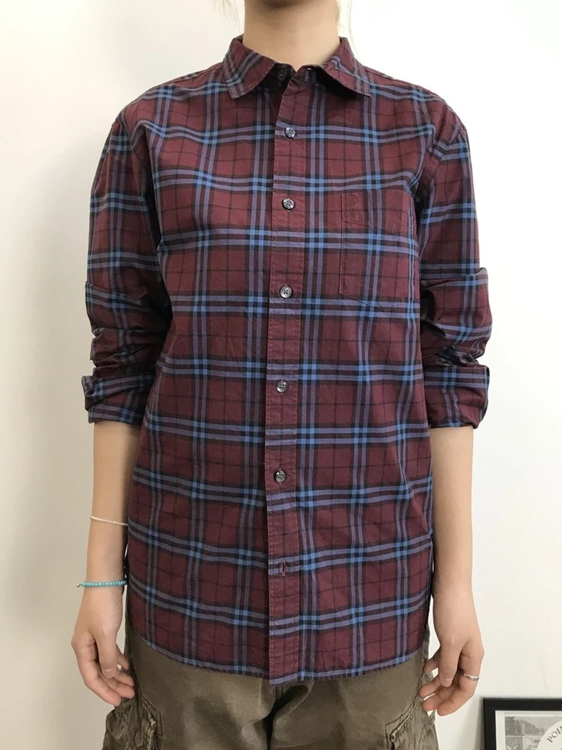 Burberry Check Cotton Button Shirt 상품이미지2