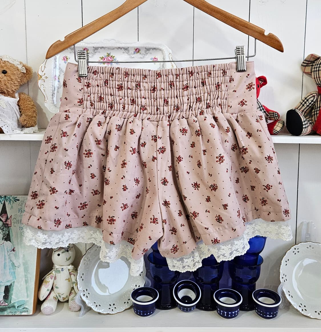 플라워 레이스 레이어드 코르셋 팬츠 상품이미지5