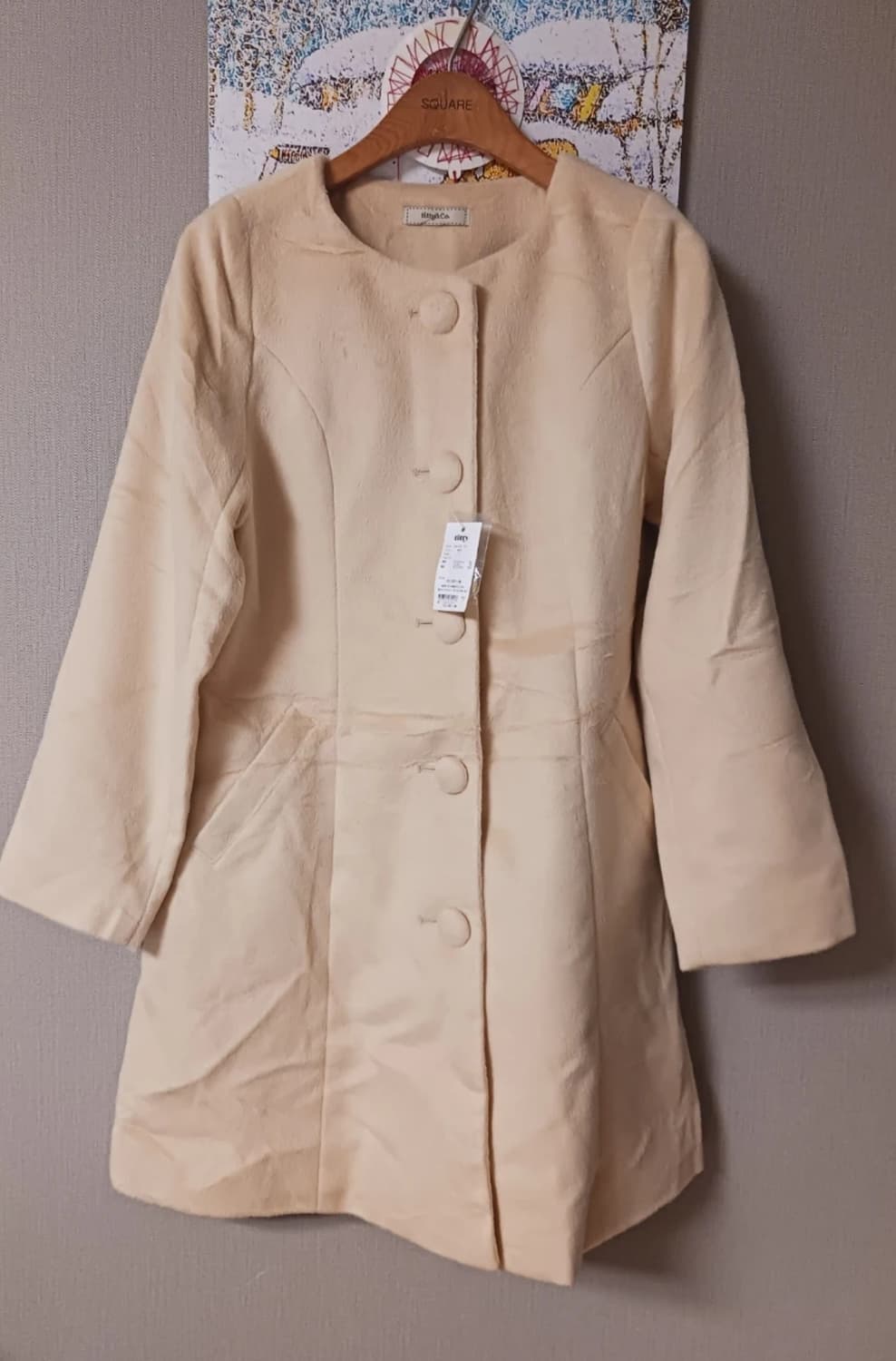 히메 갸루 모리걸 일본 베이지 코트 상품이미지1