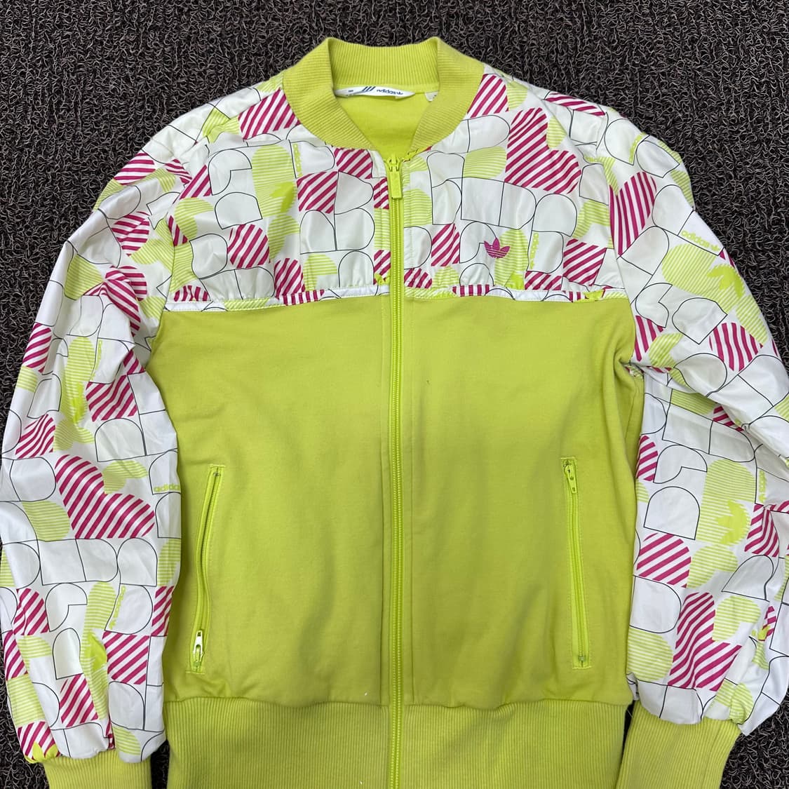 아디다스 형광 여성 트랙탑 집업 자켓 패턴 90(S) 상품이미지2
