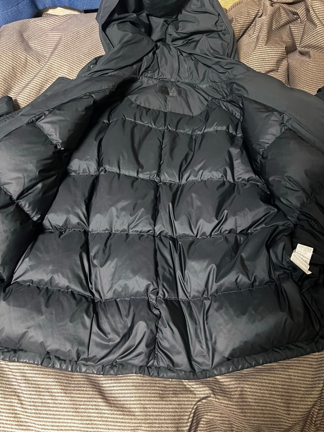 타임옴므 후드 구스다운 패딩 블랙 상품이미지3