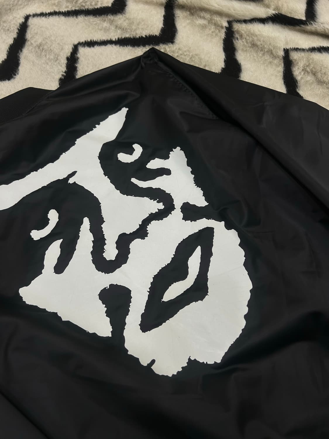 [L]OBEY 빅로고 프린팅 코치자켓/블랙 상품이미지1