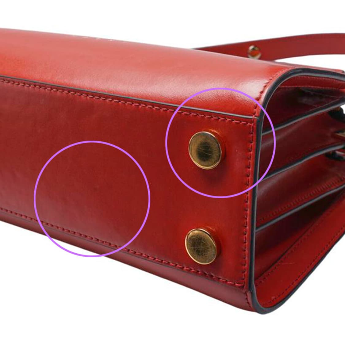 (중고) 마르니 레드 트렁크 리버스 스몰 숄더백 상품이미지7