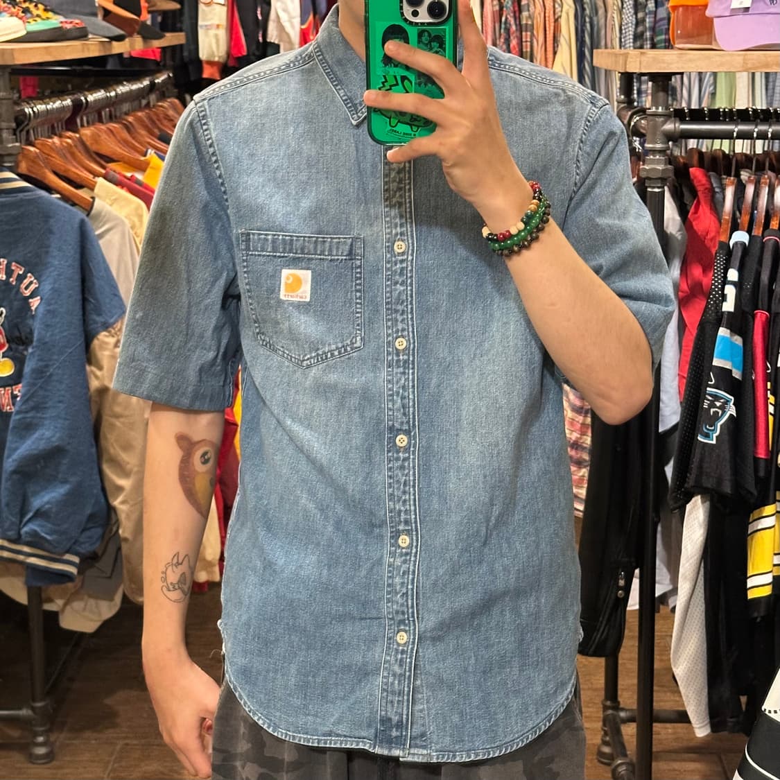 [HI] 칼하트 반팔 데님셔츠 상품이미지1