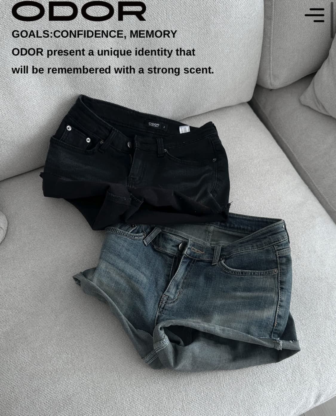 오도어 빈티지로우 쇼츠  상품이미지3