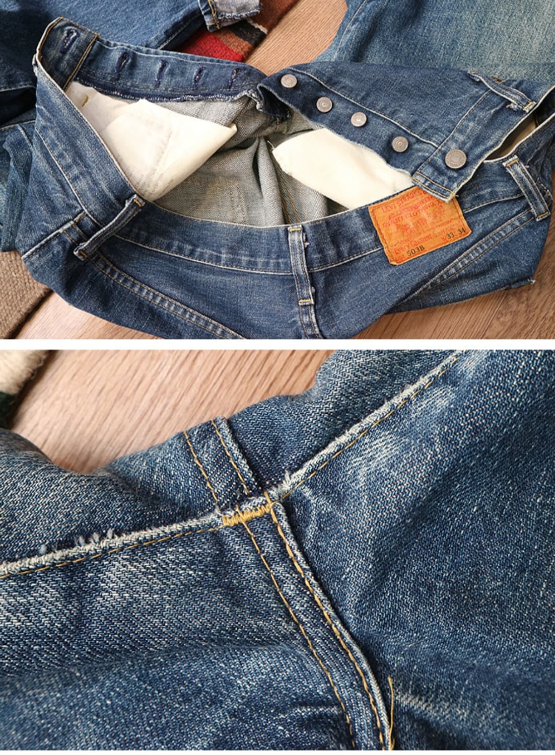 
일본판 90s levis 리바이스 LVC 503BXX 빅E 셀비지 데님 상품이미지7
