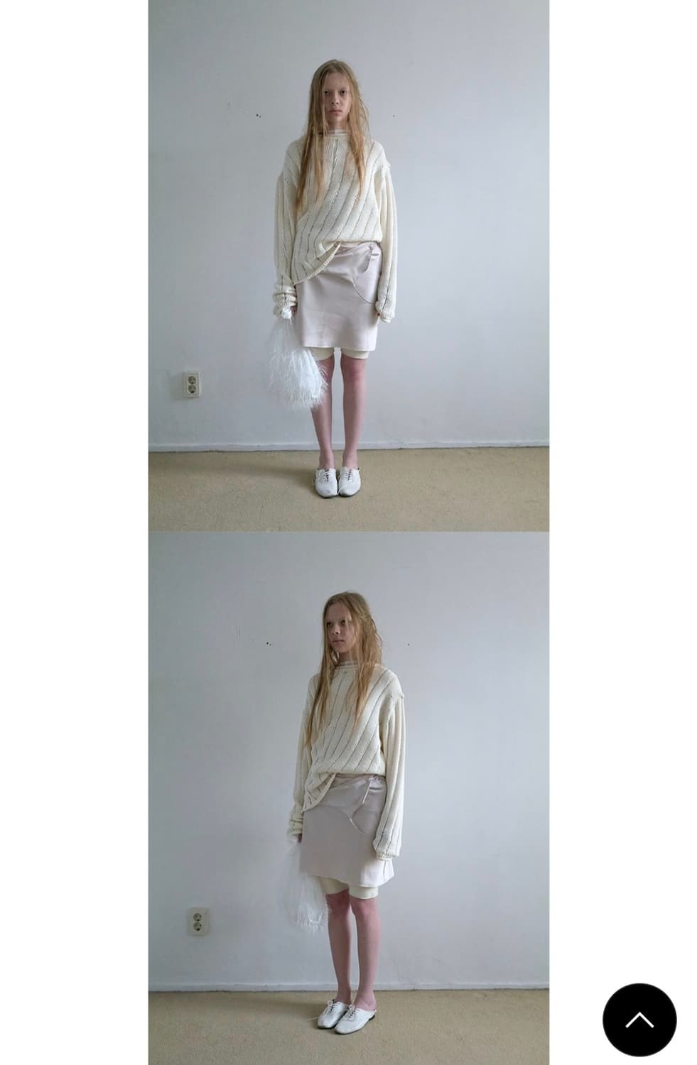 낫띵에브리띵 오버사이즈 니트 아이보리 새상품 상품이미지3