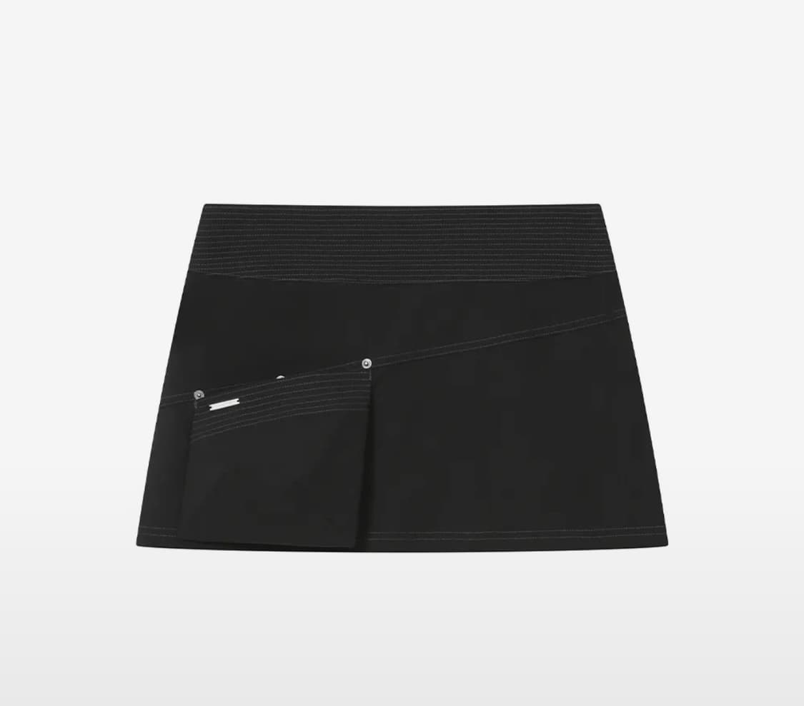 미세키서울 stitch pocket mini skirt 미니스커트 블랙 상품이미지1